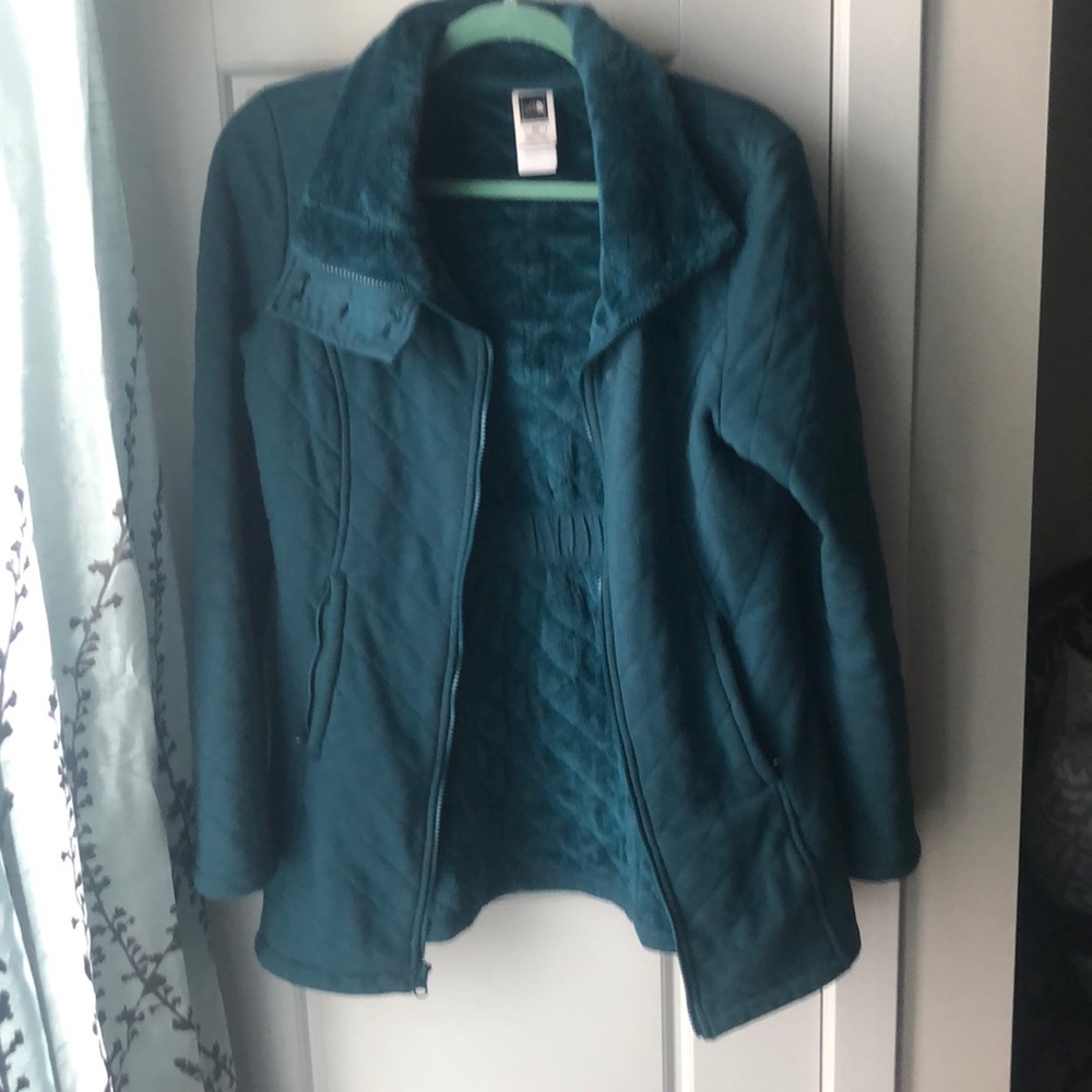 The North Face teal coat